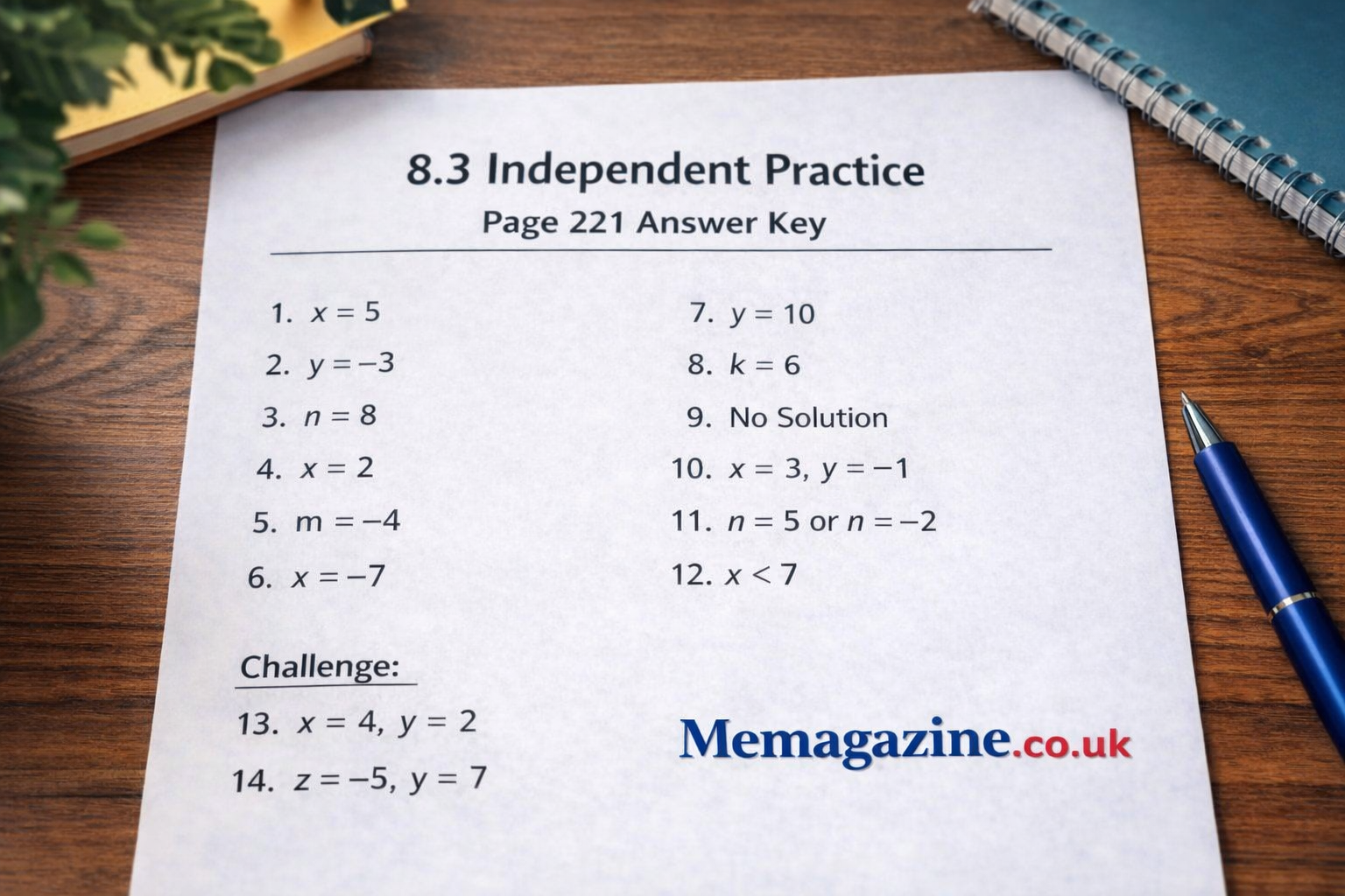 8.3 Independent Practice Page 221 Answer Key: Step‑by‑Step Guide to Mastering Lesson 8.3